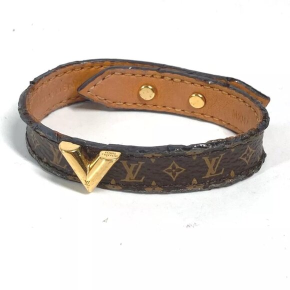 LOUIS VUITTON M6042F Monogram Bracelet-Essential V Bangle Bracelet - Picture 1 of 12